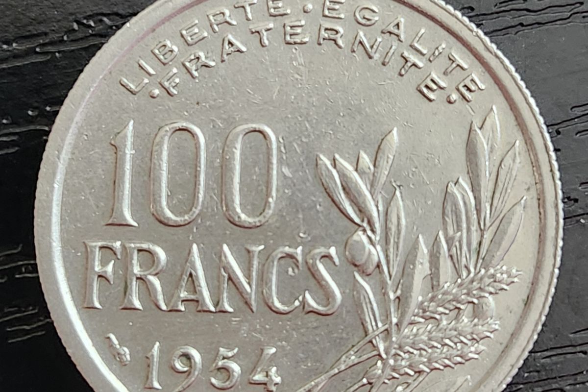 Pièce monnaie France 1954, 100 Francs