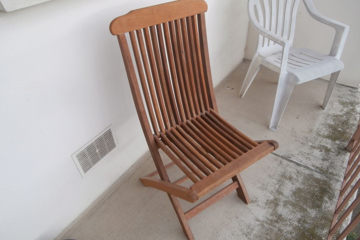 chaise peigne bois exotique