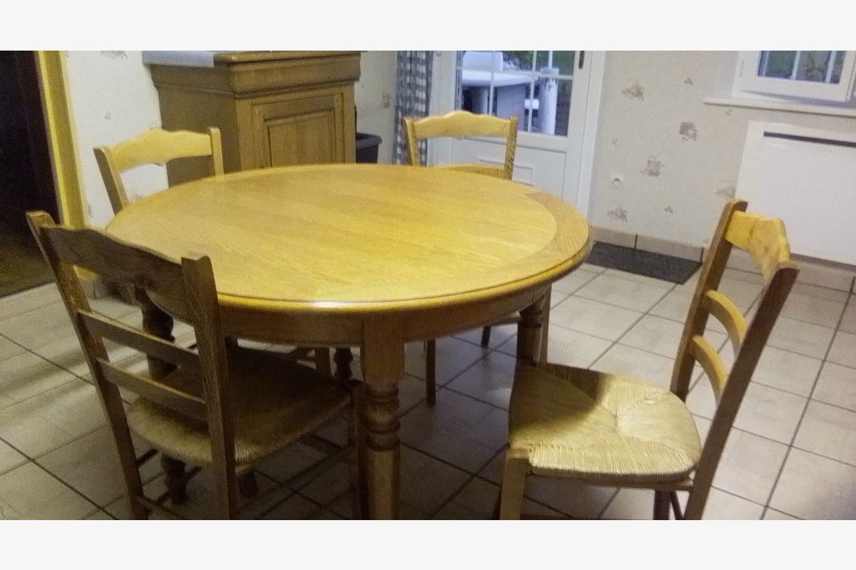 Table chêne clair
