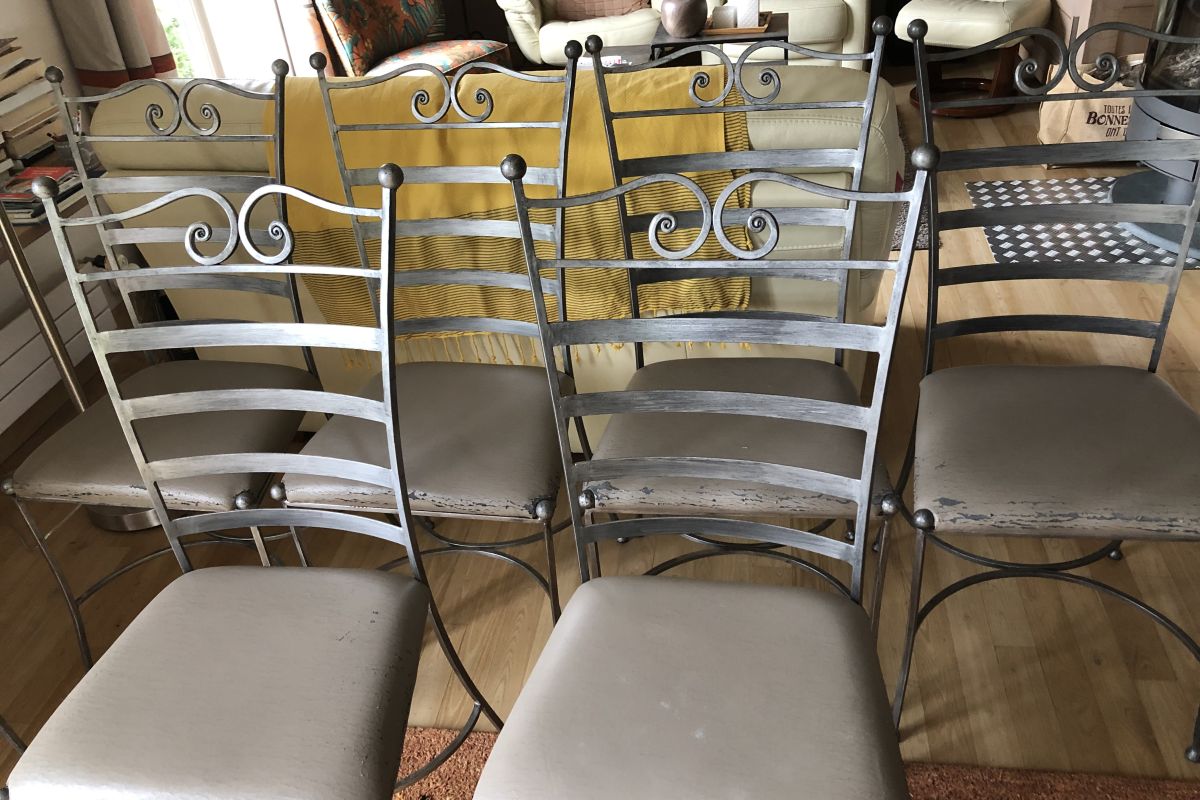 À vendre 6 chaises en fer forgé 