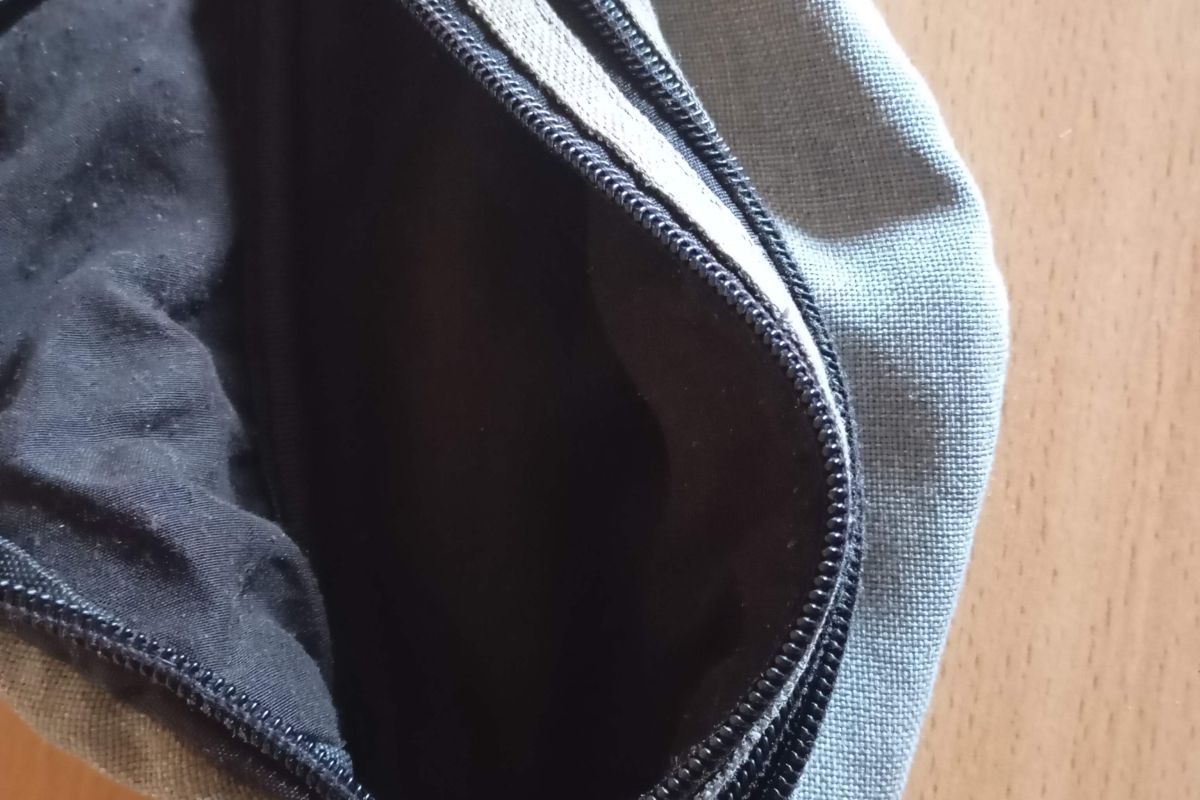 Photo 3 Sac banane en tissus gris bleu