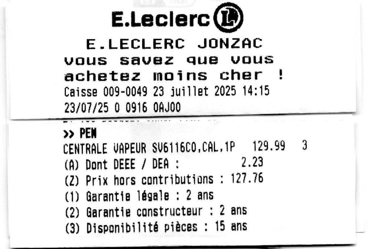 centrale vapeur calor