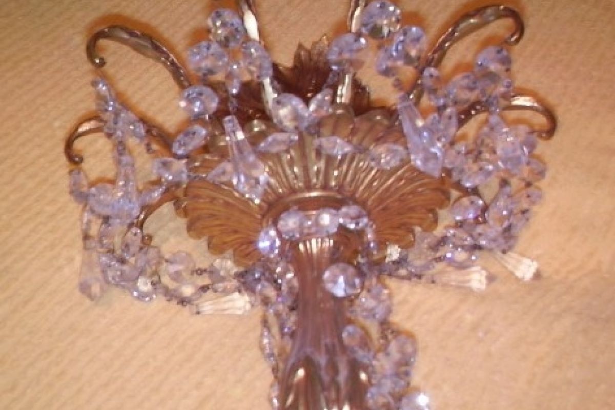 Lustre strass & bronze