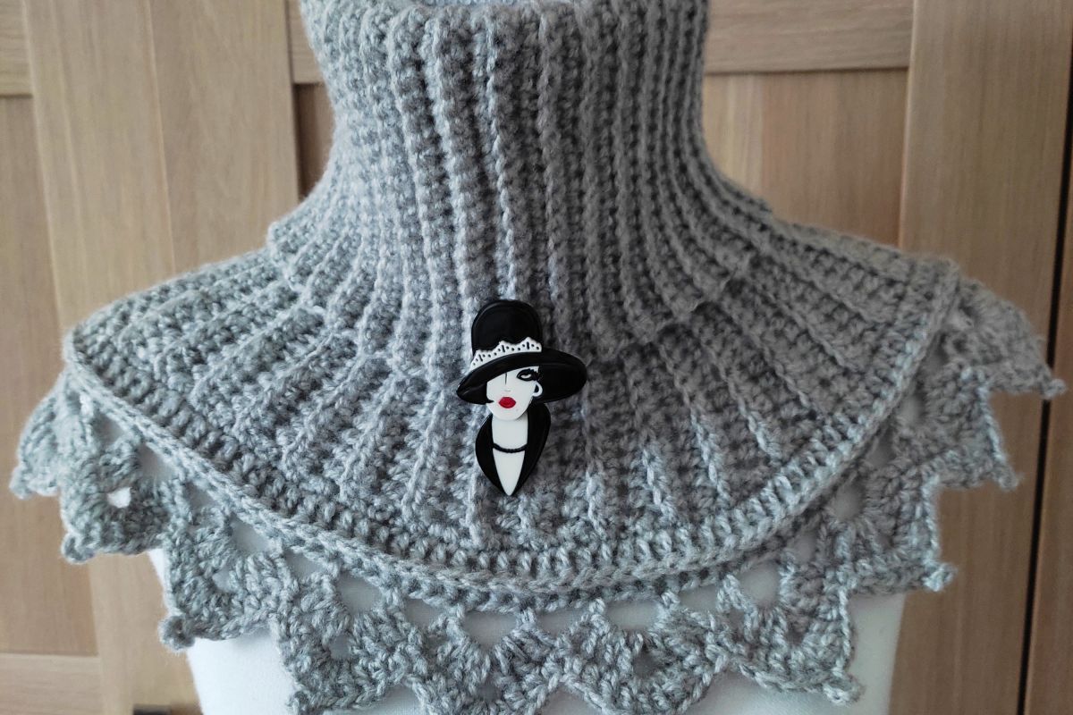 tour de cou rétro au crochet