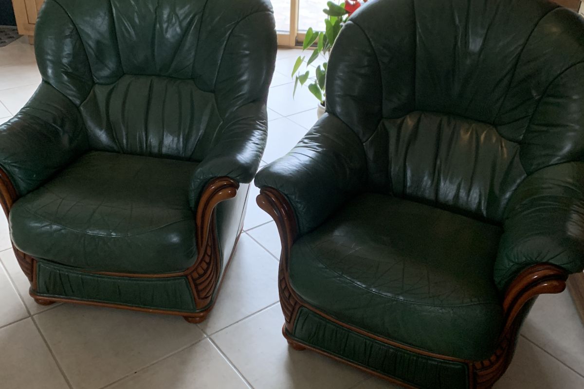 Photo 3 Canapé cuir 3 places + 2 fauteuils cuir 