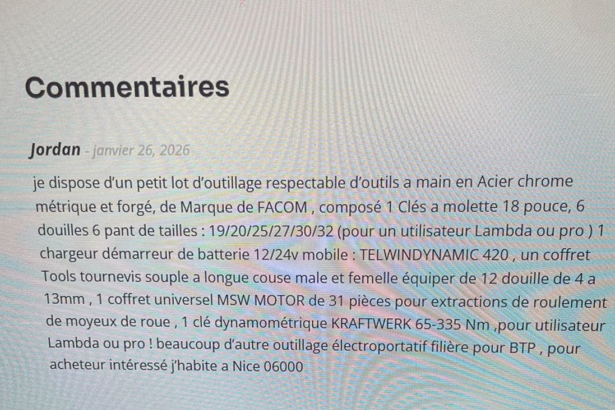 Photo 2 FACOM / CRAFTWERK / A OUTILLAGE 