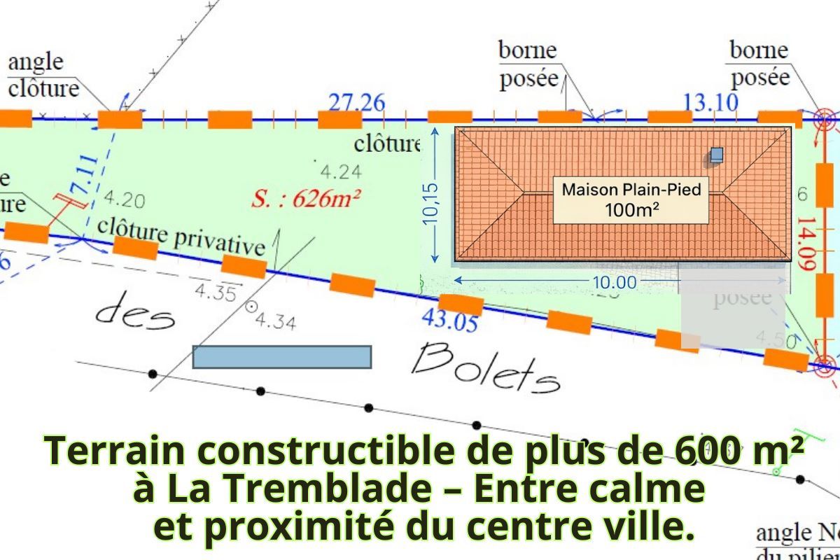 Photo 2 Terrain constructible de plus de 600 m² à La Tremblade – Entre calme et proximité, l’emplacement idéal pour votre projet immobilier