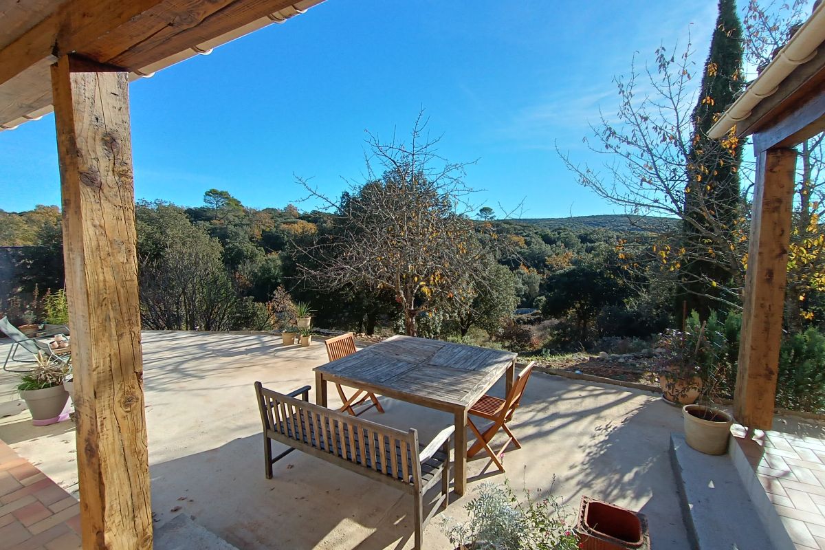 Photo 2 A moins de 20 mn de Montpellier, pour les amoureux du calme et de la nature, particulier vend villa de 149 m2 à La Boissière (34150) dans un cadre agréable avec vue imprenable (en limite de zone natur