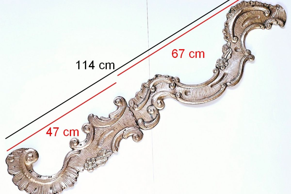 Photo 2 Rare décor de frise murale de style baroque - 18/19ème 