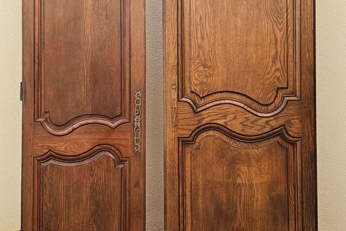 Photo 3 Porte d'armoire de style Louis XV en chêne - Début XXème