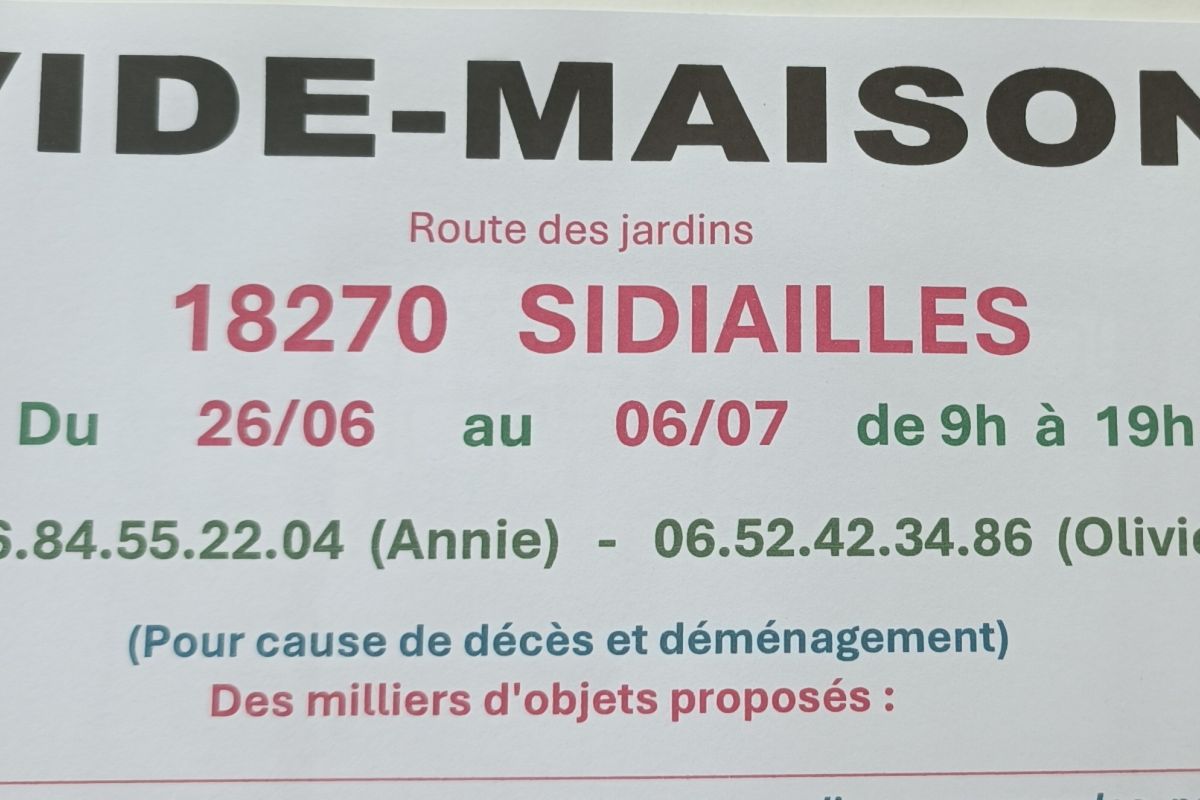 Très grand vide maison sur 10 jours