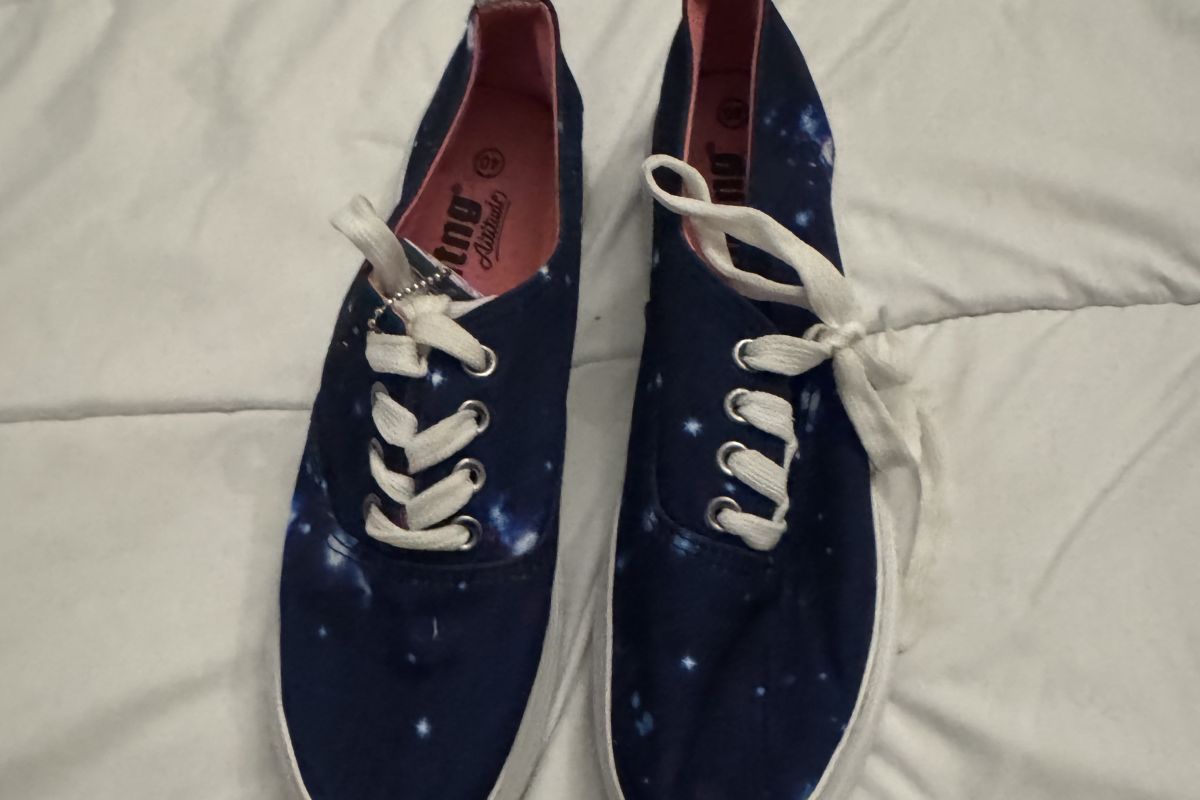 Basket en toile femme bleu
