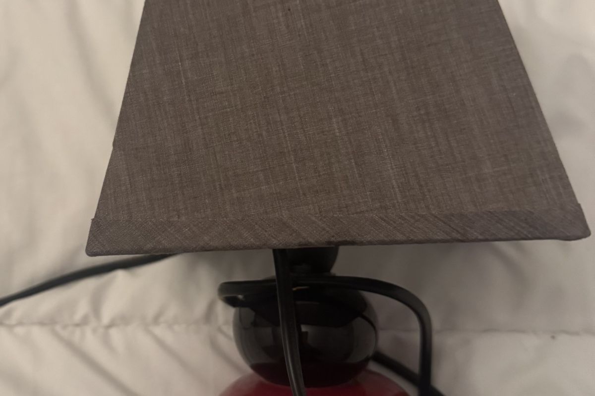 Photo 2 Lampe galet rouge noir brune