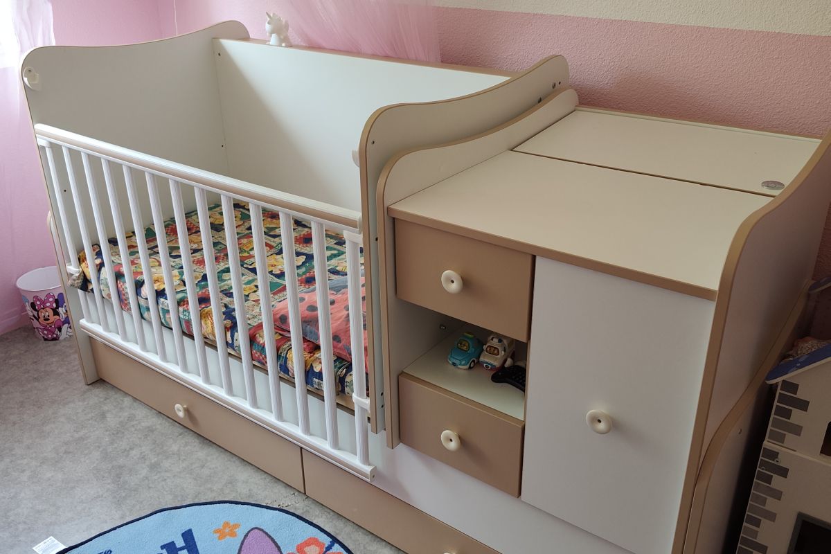 Lorelli Lit bébé évolutif/combiné MiniMax 3en1 Blanc/Capuccino