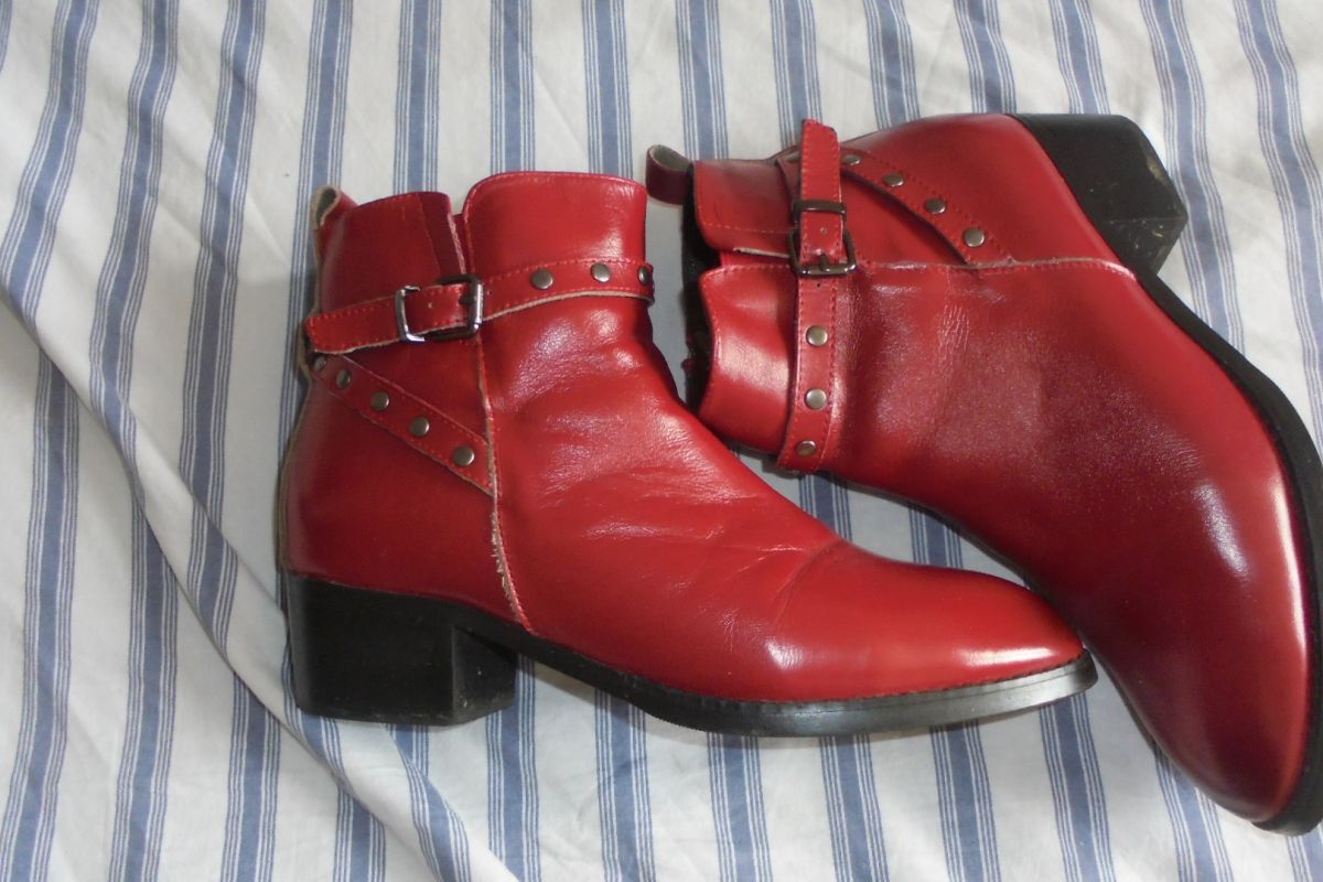Photo 3 Paires de belles bottines femme rouge, taille 40