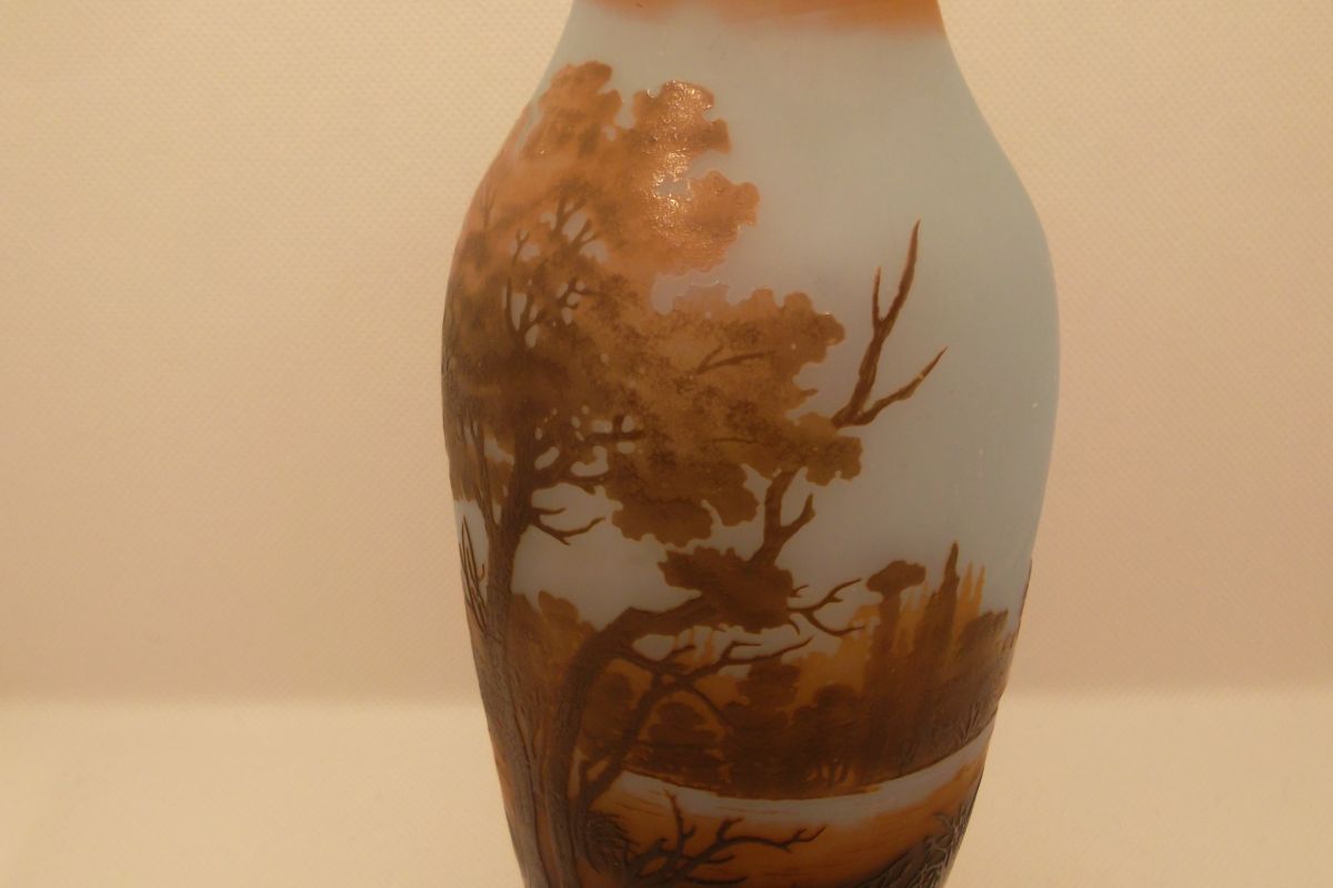 Vase pâte de verre ancien