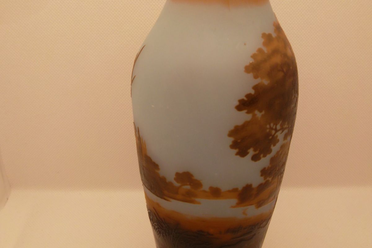 Photo 2 Vase pâte de verre ancien