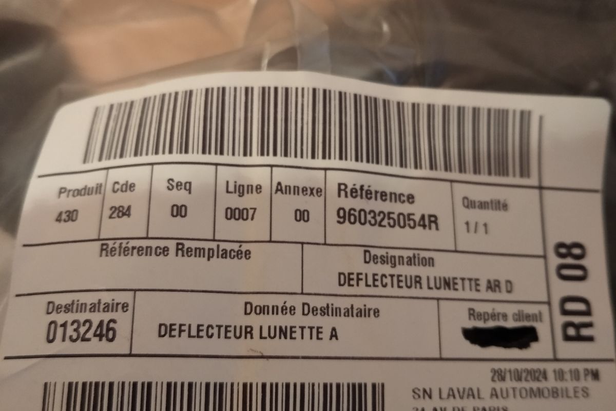 Photo 3 2 déflecteurs  laterals arriere renault megane estate 2021