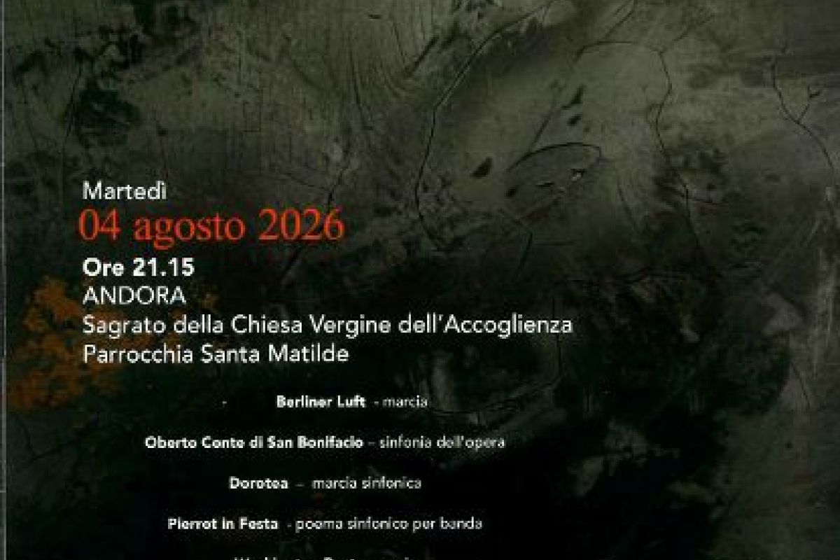 Banda P. Anfossi Concerto Andora SV 2026 dirige il M* Vitaliano Gallo
