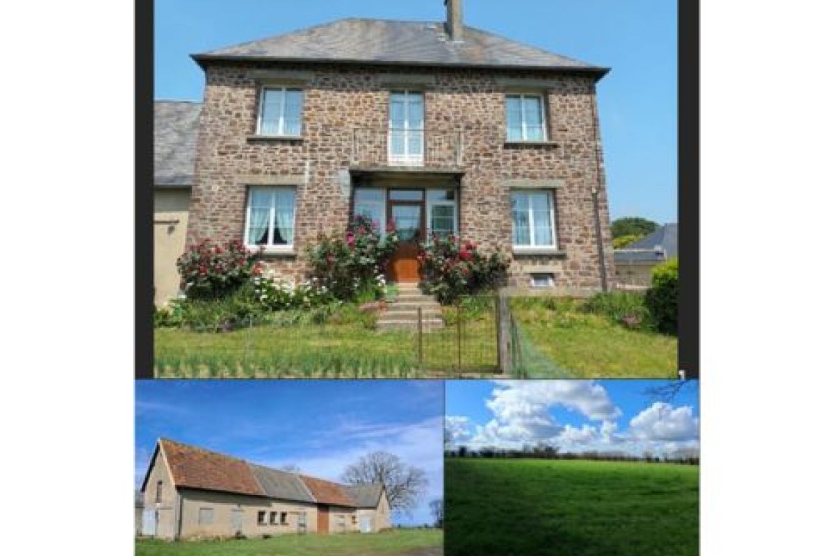 Maison + dépendance + champ