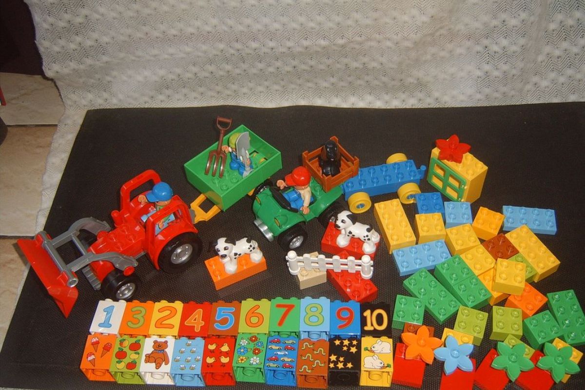  Lego 1 2 3 : tracteur + quad + chiffres illustrés