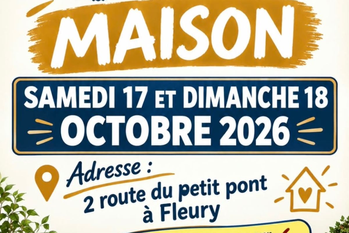 Vide maison le 17 et 18/10 2026