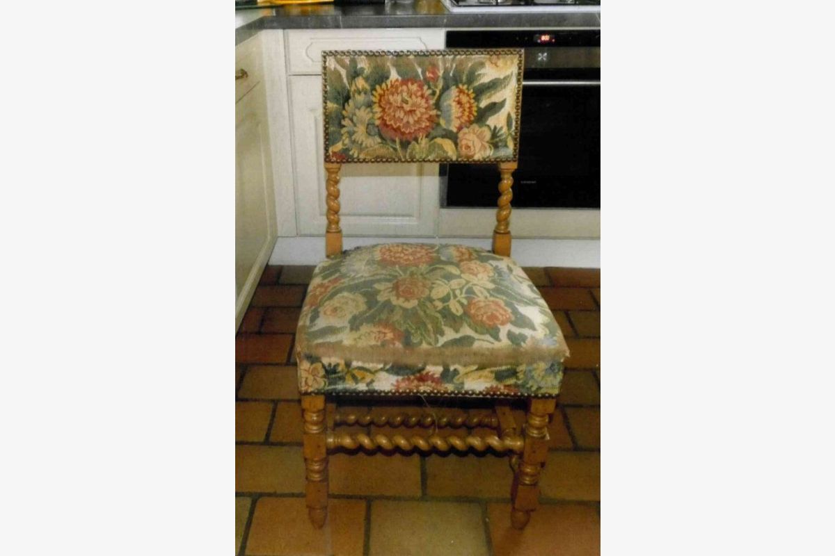 6 chaises Louis XIII