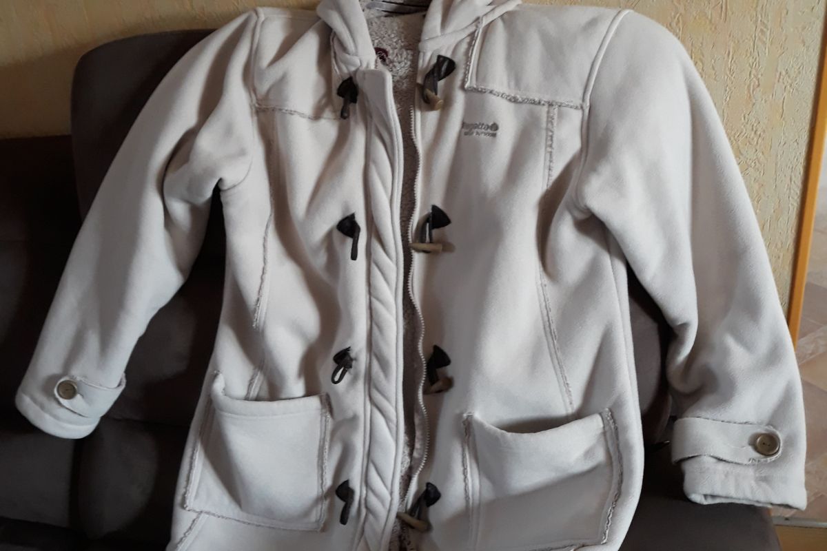Manteau blanc à capuche XL Taille 42