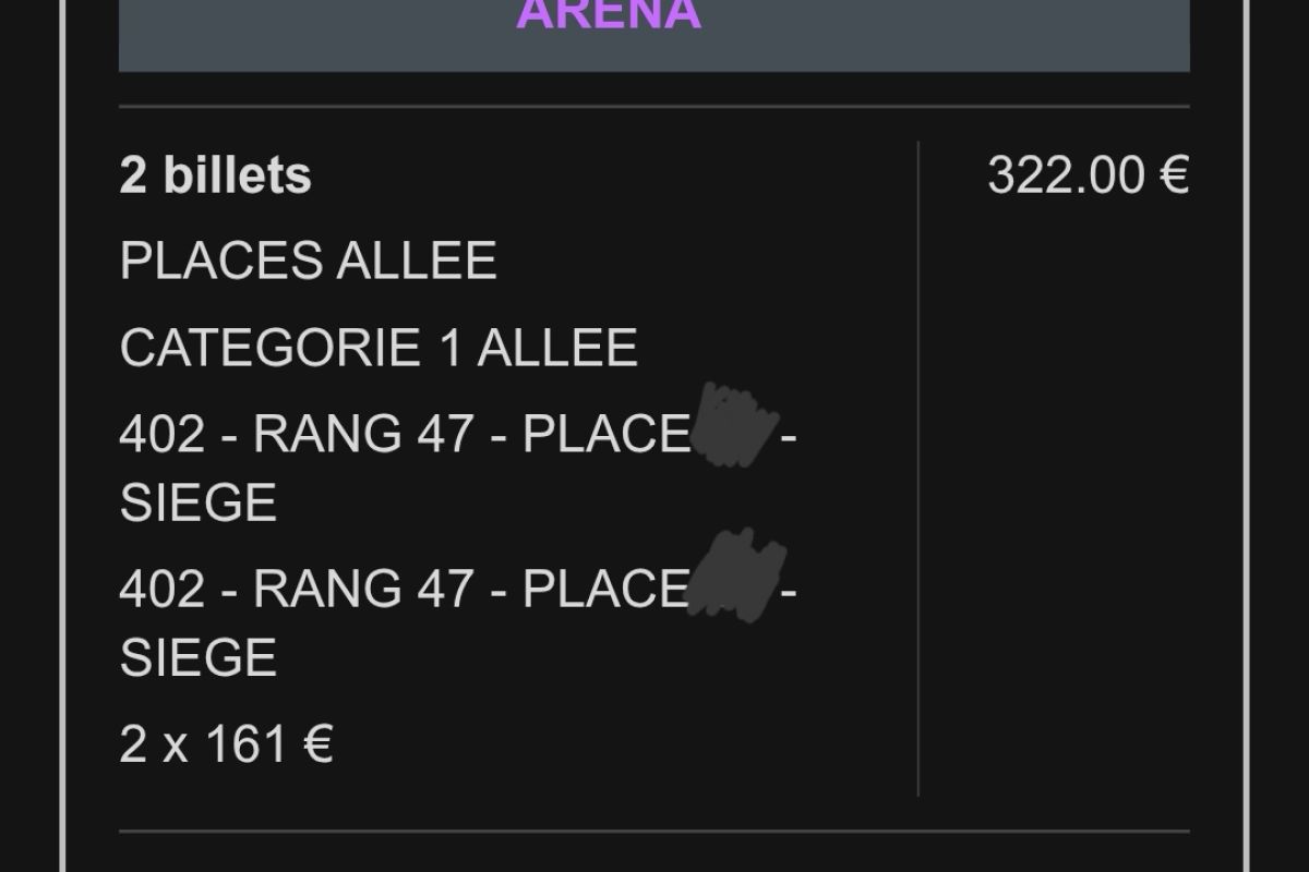 Photo 2 2 places concert MUSE - Paris - 27/11/2026