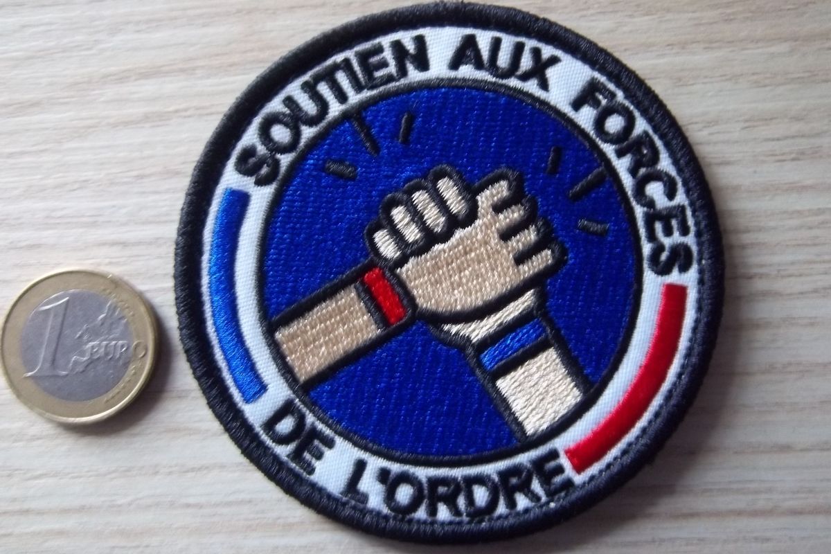 écusson collection soutien forces de l'ordre insigne tissu Scratch