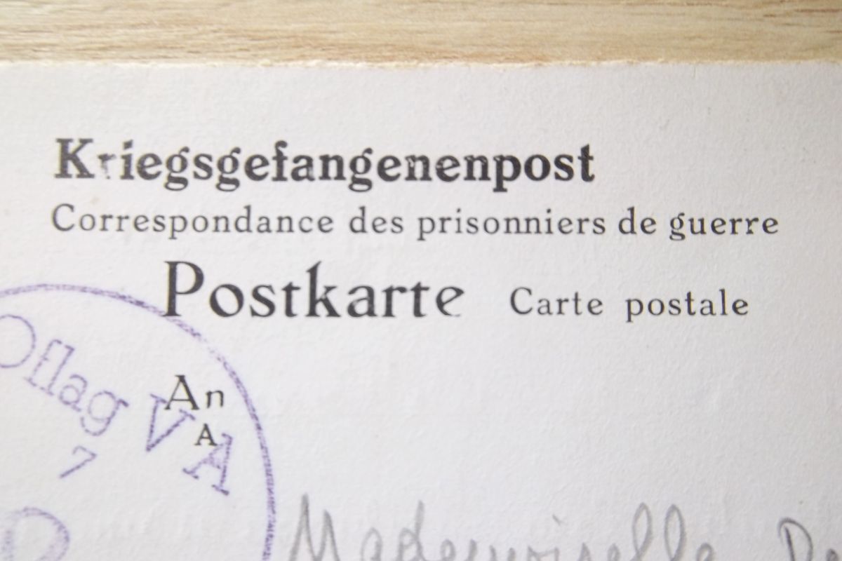 Photo 2 lettre oflag 1941 prisonnier guerre document militaire