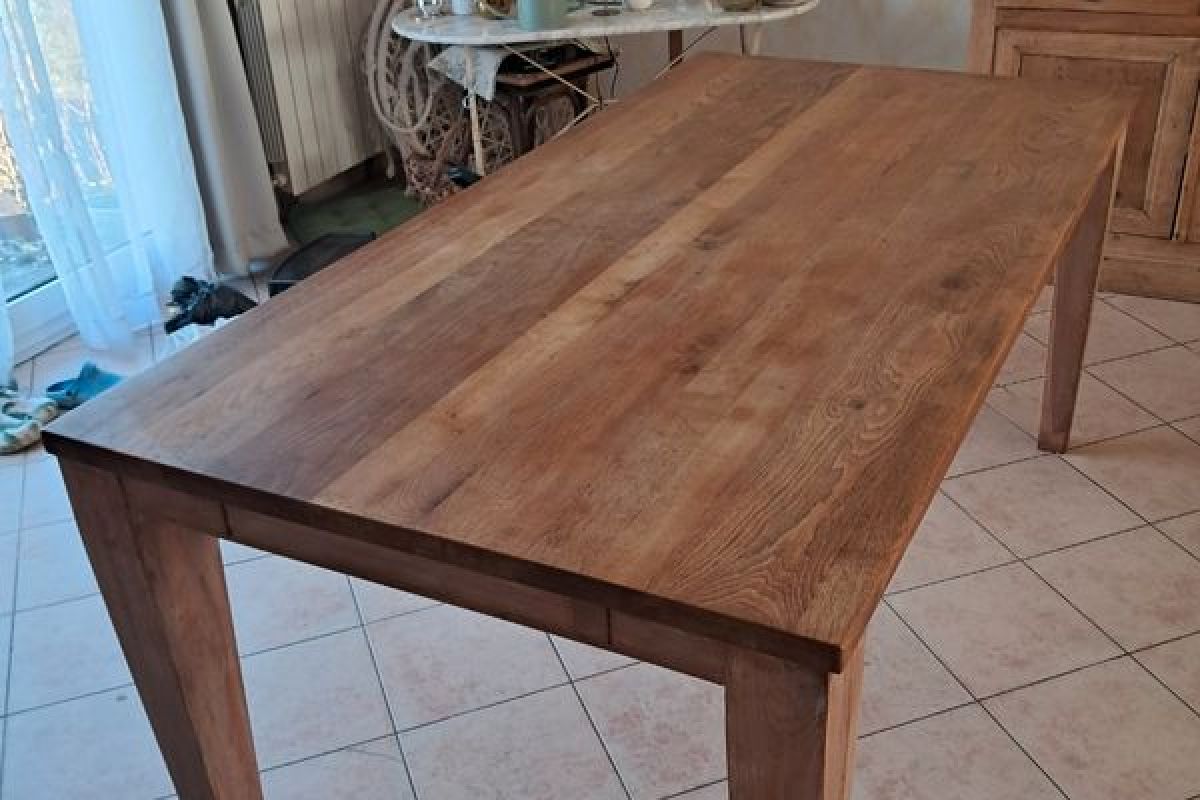 Photo 2 Table à manger en bois type table de ferme