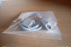 Câble vga standard mâle mâle gris clair  1,60 m 