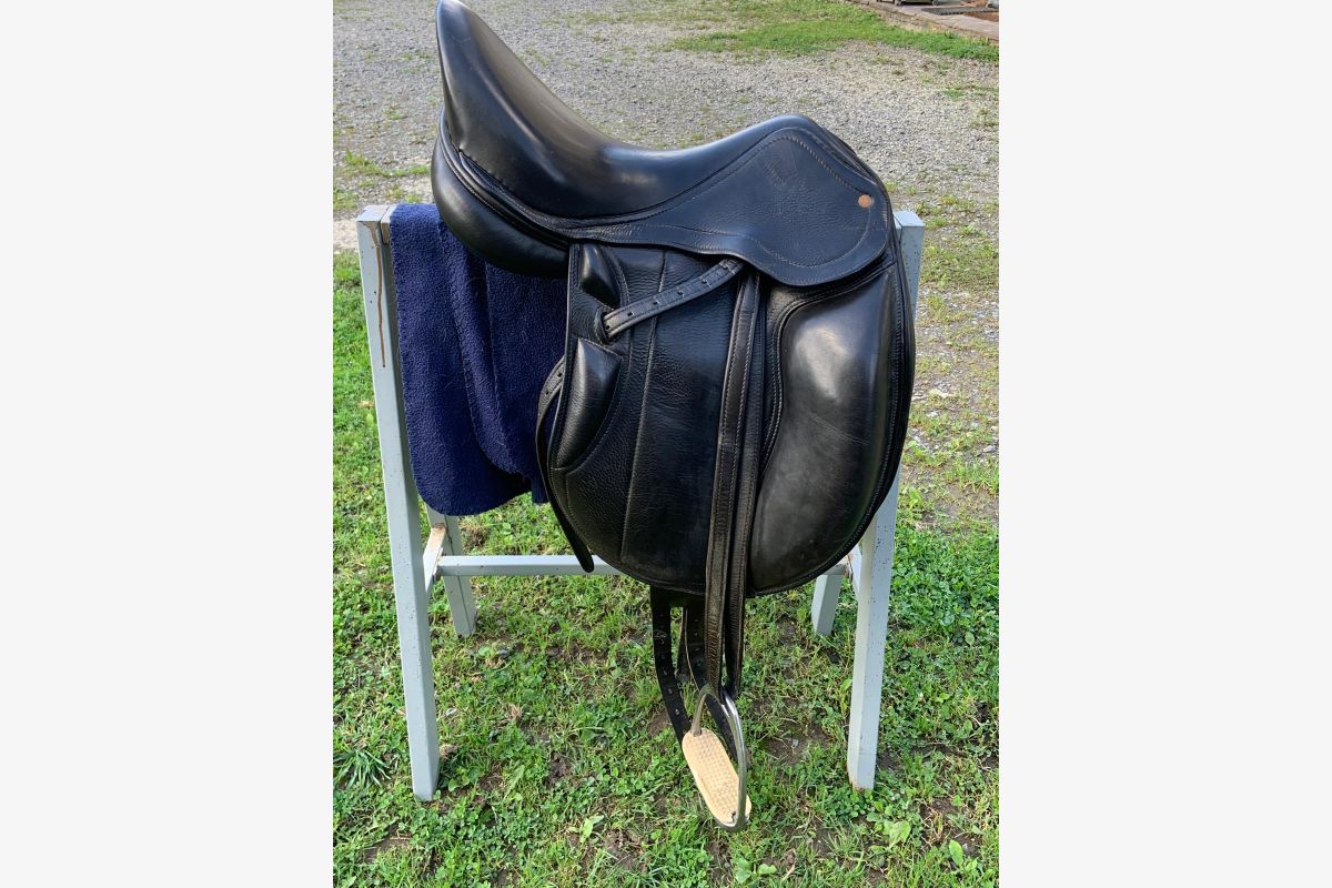 SELLE DRESSAGE  - POMPADOUR - FLEUR DE LYS - 121533_0.jpg