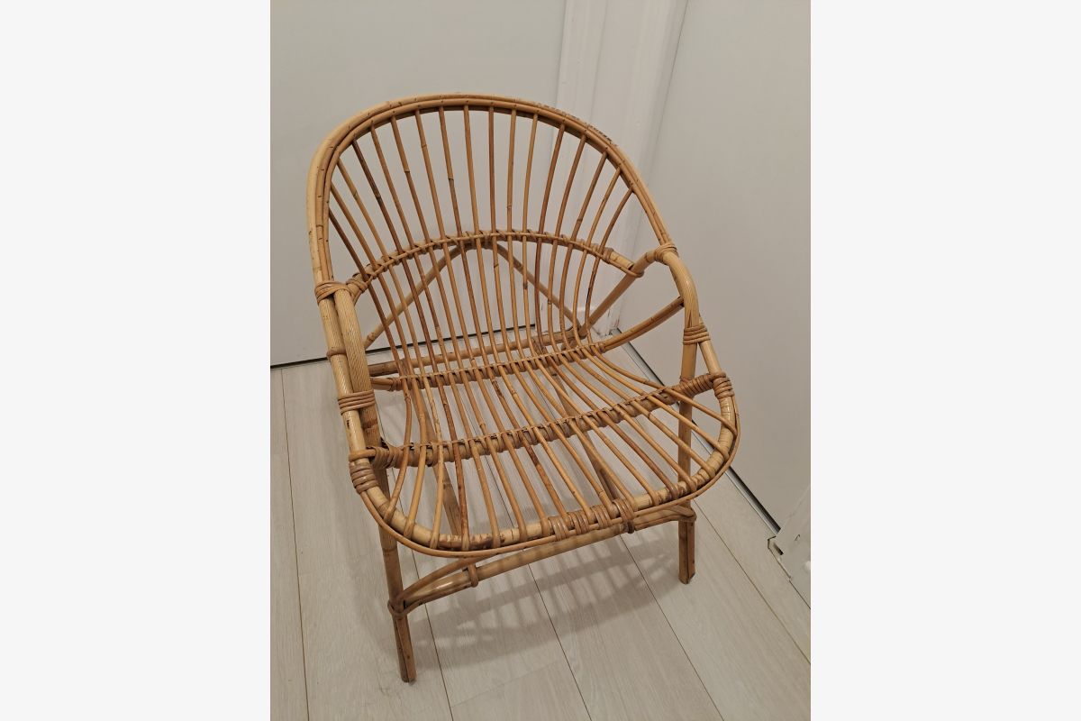 Photo 1 Fauteuil en rotin