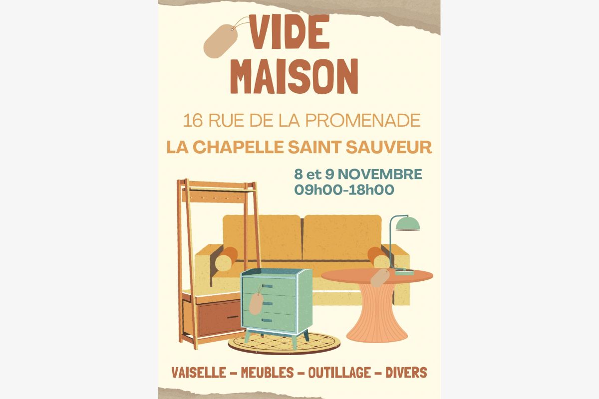 Photo 1 Vide maison le samedi 8 novembre et le dimanche 9 novembre 2025