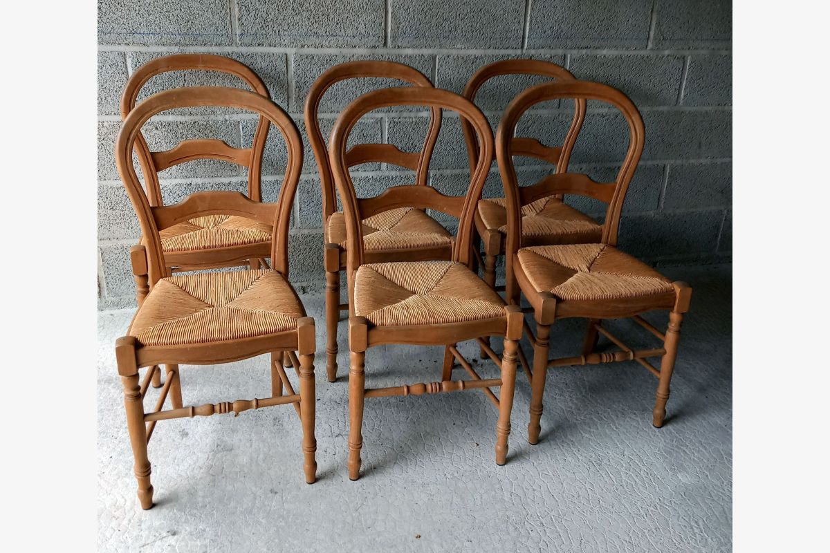 Photo 1 6 chaises paillées