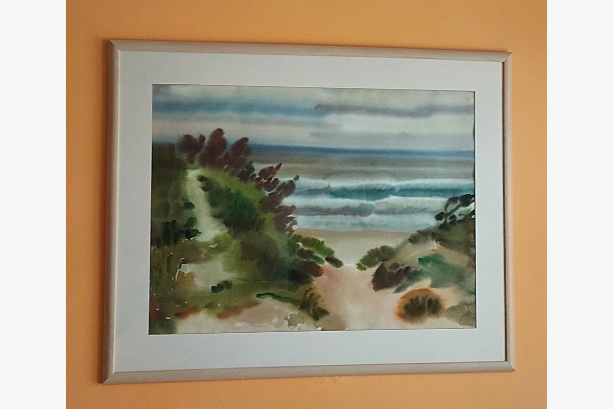 Photo 1 Peinture de collection aquarelle, 1999, 94 x 74 cm