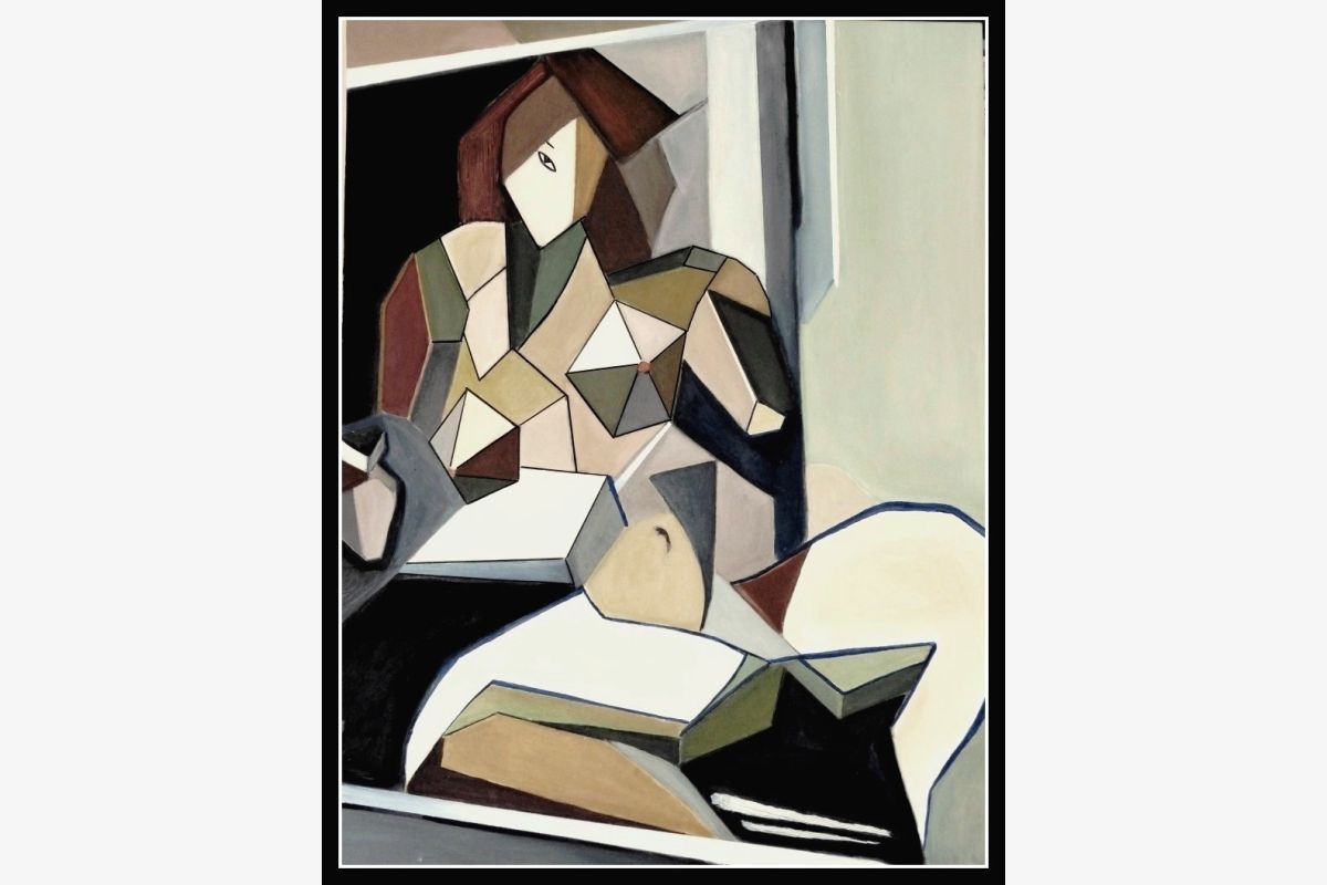 Photo 1 M konwski grand tableau nu cubiste