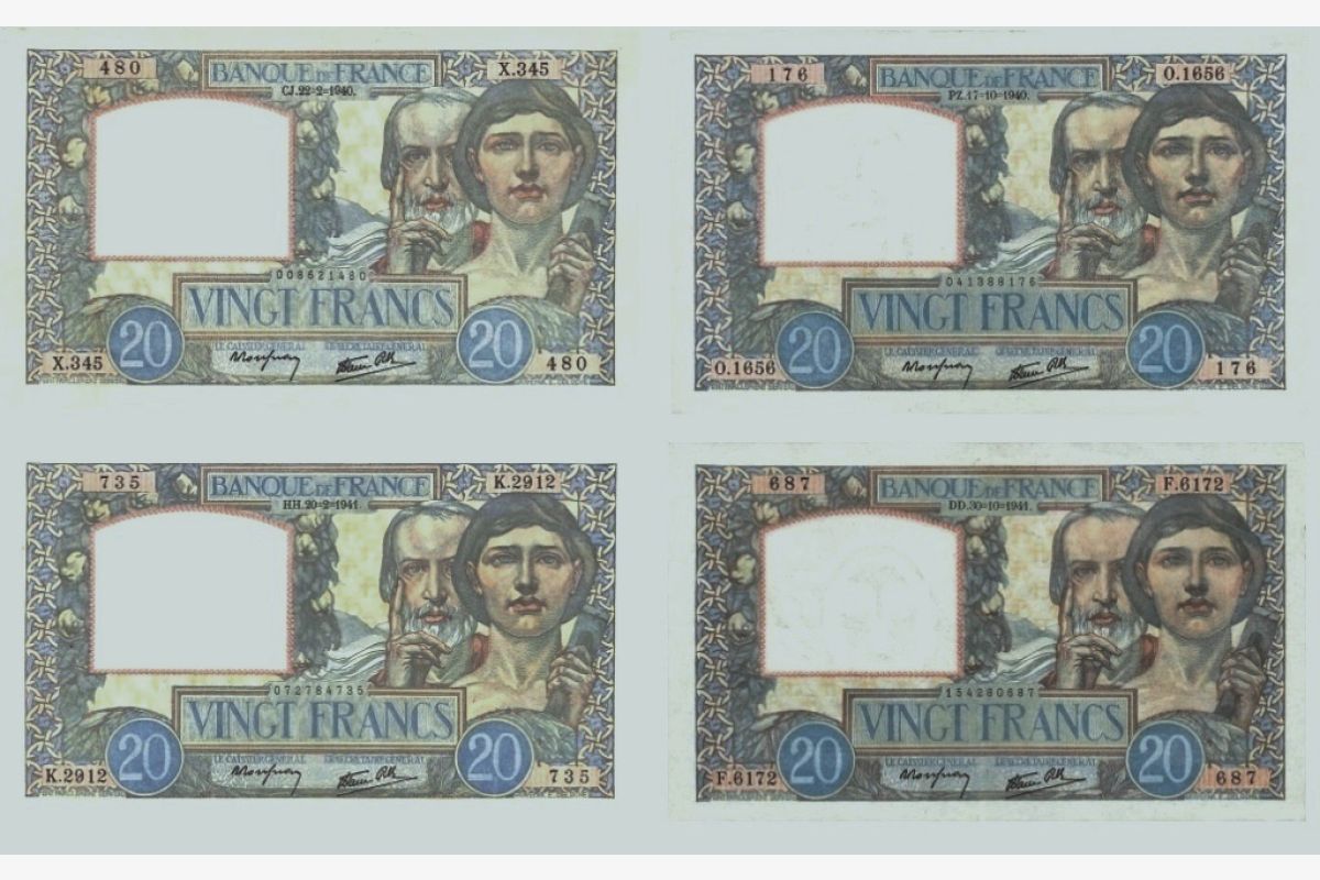 Photo 1 F 12 20 f sciences lot de 8 billets