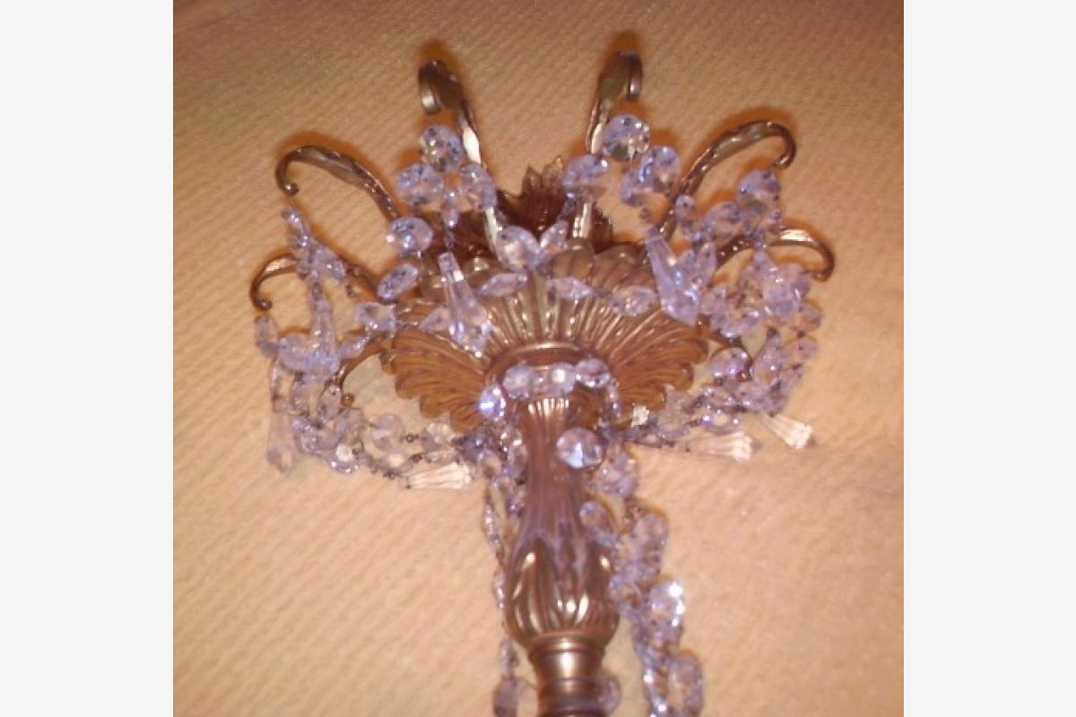 Photo 1 Lustre en strass&bronze