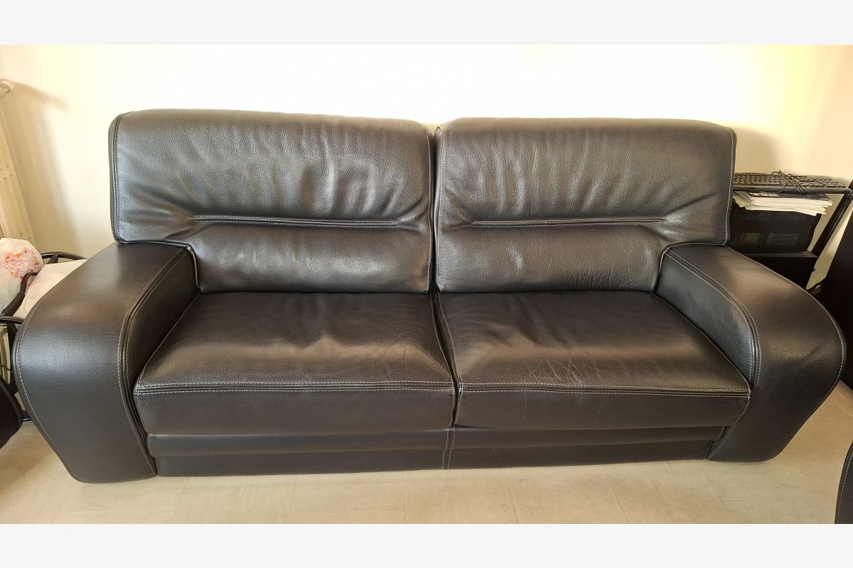 Photo 1 Ensemble salon cuir pleine fleur