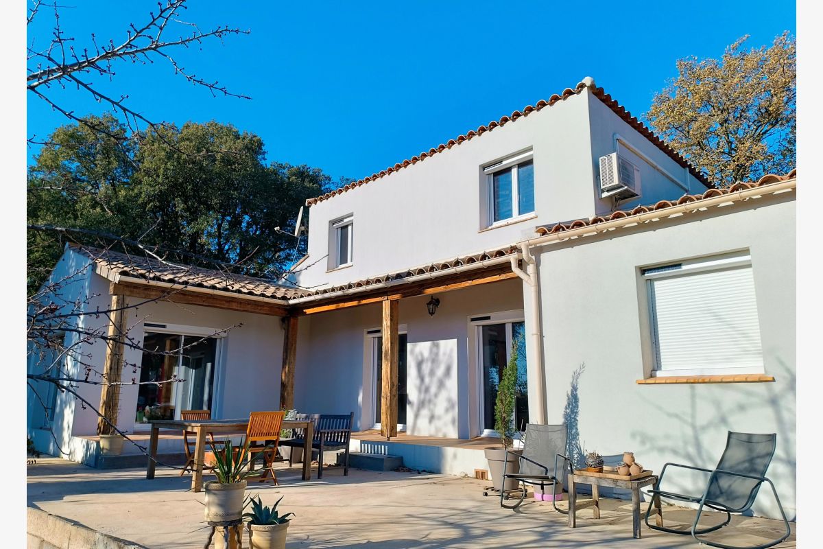 Photo 1 A moins de 20 mn de Montpellier, pour les amoureux du calme et de la nature, particulier vend villa de 149 m2 à La Boissière (34150) dans un cadre agréable avec vue imprenable (en limite de zone natur