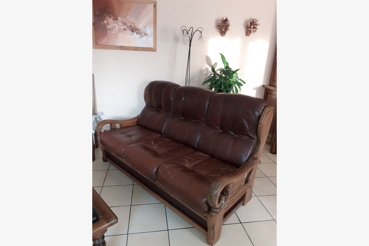Photo 1 Canapé + 2 fauteuils + table basse