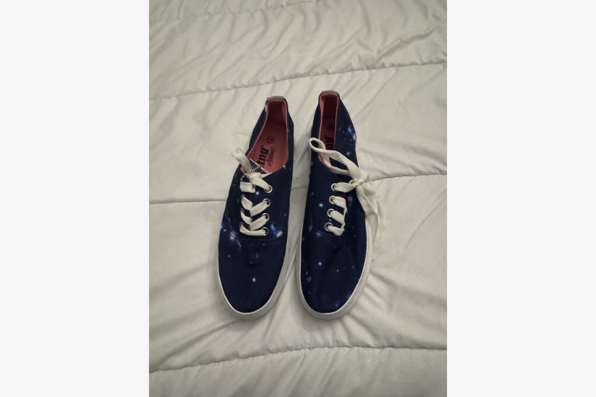 Photo 1 Basket en toile femme bleu