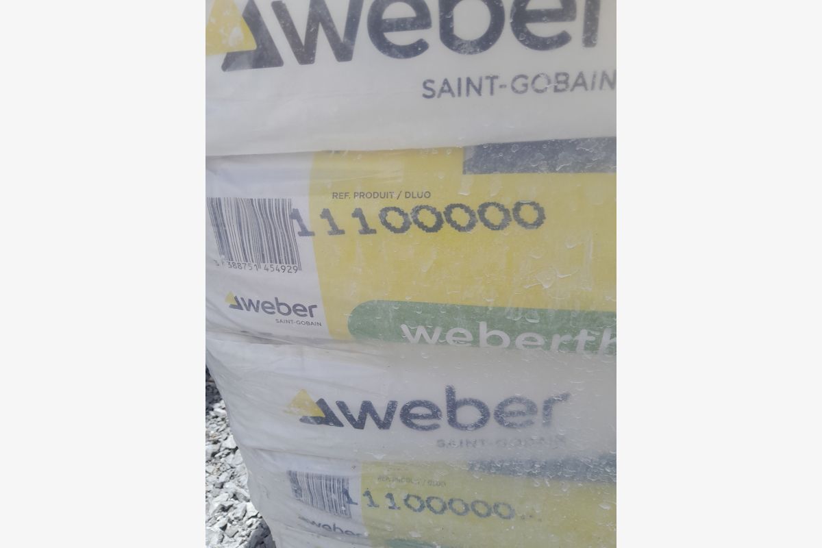 Photo 1 1 palette de 1200 Kg ( 48 sac de 25 Kg) WEBERTHERM XM 25KG