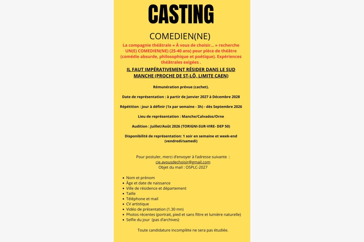 Photo 1 CASTING THEATRE