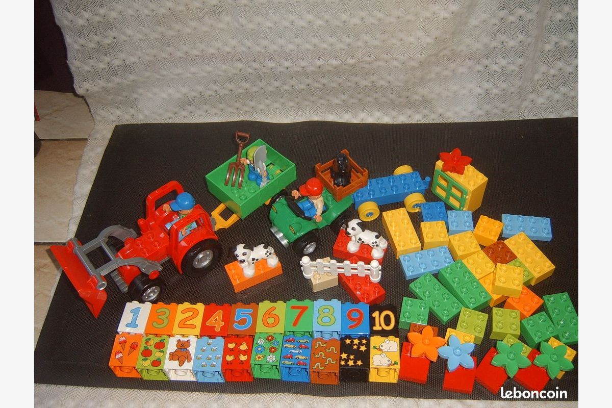 Photo 1  Lego 1 2 3 : tracteur + quad + chiffres illustrés