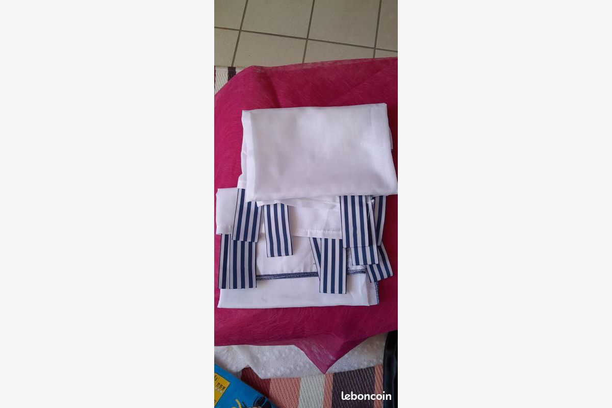 2 rideaux pattes 80 x 60 cm blanc et bateau brodé neuf - 30252502_94b256b7bac44677e6ec51f199a2d470.jpg