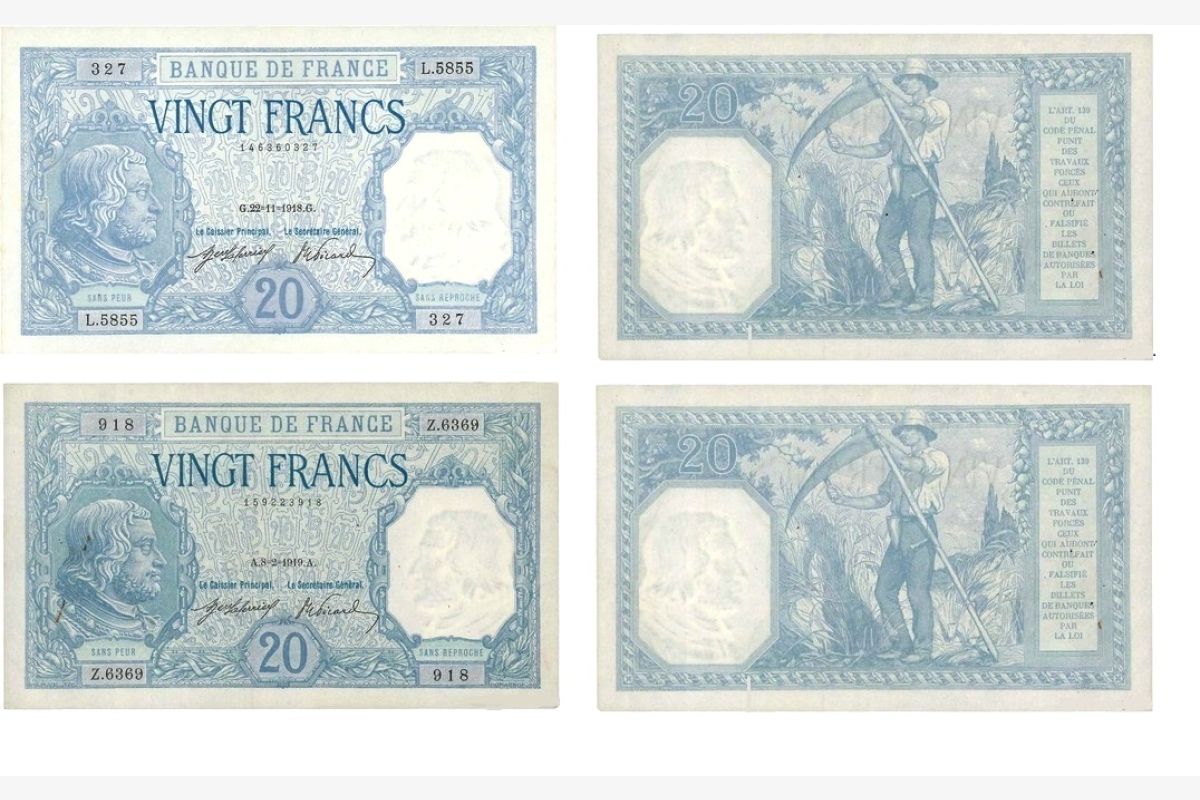 Photo 1 F 11 2 BILLETS 20 F   BAYARD